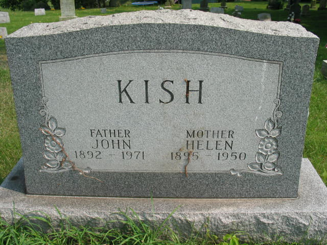 John and Helen Kish tombstone